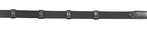 BUSSE Zügel GURT-SOLIBEL, extra lang, 155 cm, schwarz/Edelstahl