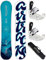 Airtracks Snowboard Set - Board ORBELUS Lady 150 - Softbindung Master W L - SB Bag
