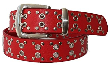 Emeco 2 R Nietengürtel Dirty Fashion Belt Farben SHAD8109 (ROT, S)