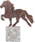 Karlslund k601 Stahl-Pferd mit Granitstein