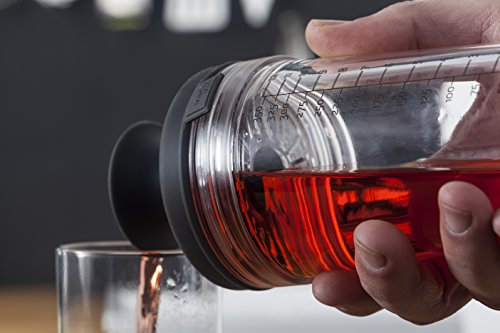 Vacu Vin Cocktail Shaker Popsome Grau 7840360-Shaker, Colore: Grigio, Metallo, Multicolore, 8,8 x 8,8X 20,6cm