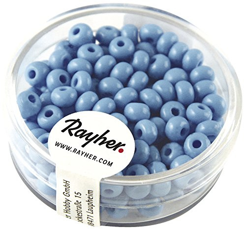 Rayher 1406708Indianer-Perlen, 4,5 mm ø, h.blau