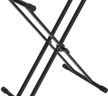 Gator Frameworks Double Brace X-Style Keyboard Stand with Adjustable Height and Leveling Feet (GFW-KEY-2000X)