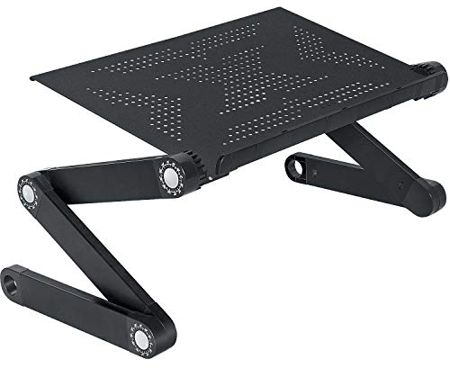 WonderWorker Newton Klappbare Laptoptisch, Einstellbare Höhe, Neigungswinkel und Position, Lüftungsschlitze Verhindern den Hitzestau, Material Aluminium - Tisch äußerst Leicht, Zuverlässig und Stabil