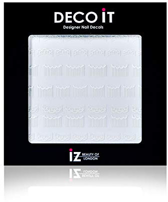 Lace French Pattern (White) Nail Decals/Stickers by iZ Beauty LDN