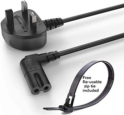 LILMACC Right Angle 3M Long Mains Power Cable For Samsung LED Flat TV