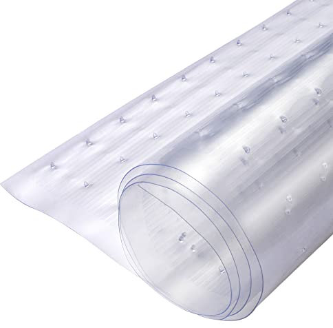 Jazooli Office Chair Mat for Carpet Floors (200cm x 68cm) - Waterproof Plastic Carpet Protector, Anti Slip Floor Protector for Office Chair - Low/Medium Pile Home Mats