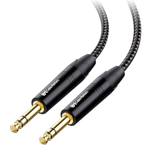 Cable Matters - Cavo patch bilanciato da 1/4 TRS a TRS (1/4 cavo bilanciato), 7,6 m