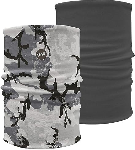 H.A.D. Reversible Merino Neckwarmer Grau, Merino Schals und Halstücher, Größe One Size - Farbe Winter Camou