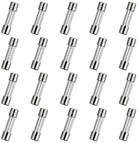 HUAREW T6.3AL250V 20 Stück 5x20mm langsam schmelzen glas sicherungen 6.3A 250V 0,2 x 0,78 Zoll Zeitverzögerungs sicherungen