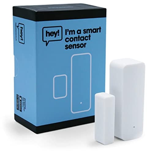 hey! Smart Contact Sensor Alarm for Windows and Doors, Wi-Fi Enabled, No Hub Required