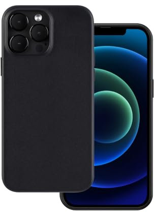 Docco Jette Custodia in pelle progettata per iPhone 13 Pro, custodia in vera pelle,magneti integrati compatibile con MagSafe-Mezzanotte