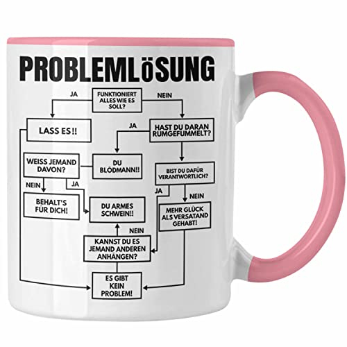 Trendation - Ingenieur Geschenk Tasse Mathematiker Kollege Maschinenbau Spruch Geschenkidee Männer (Rosa)