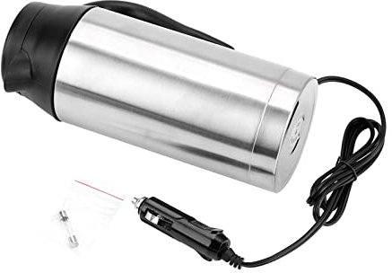 YUMILI Bouilloire de Voiture, Chauffe-Eau de Voiture Portable 750ml 24V Voyage Voiture Camion Bouilloire Chauffe-Eau Bouteille pour Thé Café Boire