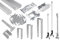 HEXIM UD CD Trockenbauprofile & Zubehör - Direktabhänger Rigips Decke Unterkonstruktion (30m UD Profil 28/27) Ständerwerk Trockenbau Profile Schienen