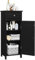 Multigot Bathroom Floor Cabinet, Wood Storage Cupboard with Drawer, Adjustable Shelf & Magnetic Door, Freestanding Toilet Organizer Unit for Bedroom Living Room Entryway(Black,7-Position Adjustable)