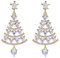 CHABER Neue Weihnachtsbaum-Ohrringe Für Frauen 925 Silber-Nadel-Ohrringe Mit Strass Hochwertige Und Vielseitige Ohrringe
