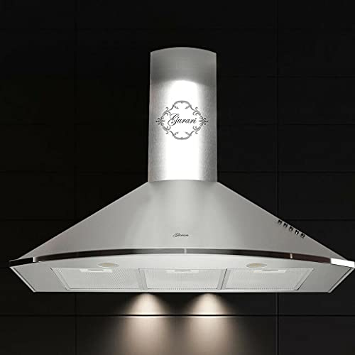 Gurari GCH C 046 IS 9 Hotte d'aspiration 90cm 1000m³/h Hotte murale inox