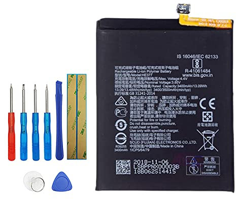 Vvsialeek HE377 Akku Kompatibel Für Nokia 3.1 Plus TA-1124 with Toolkit