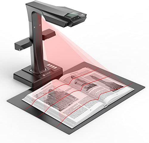 CZUR ET24 Pro Professional Book Scanner, 24MP Document Camera, 3rd Gen Auto-Flatten & Deskew Tech, A3 Document Scanner, 180+ Languages OCR, Support HDMI, for Windows/MacOS/Linux