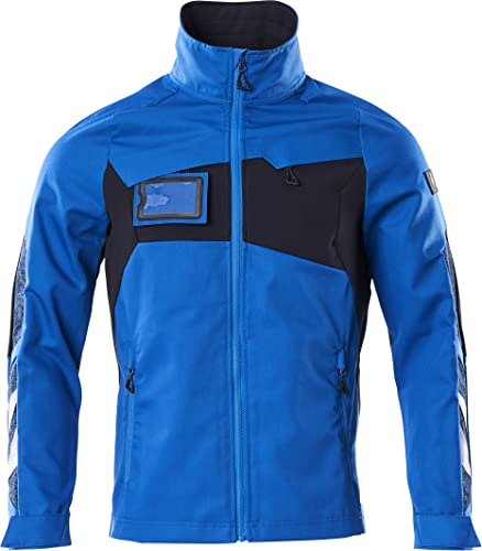 MASCOT Unisex Accelerate Stretch Zones Work Jacket, Azure Blue/Black-Blue 91010, XL