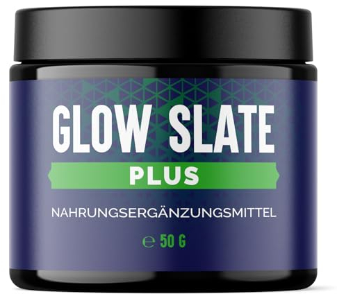 Glow Slate Plus - Exklusiv als Pulver (50g pro Dose) | Nahrungsergänzungsmittel mit Vitamin C (1x)