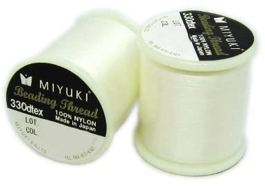1 pcs Miyuki beading nylon pre-waxed thread 0.2 mm (B) x 50 m beige 2