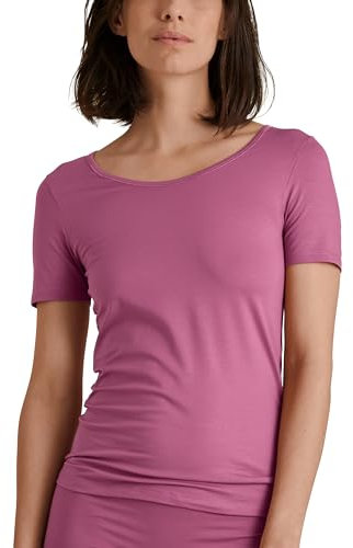 CALIDA Natural Comfort T-Shirt Damen, Rundhalsausschnitt, aus hochwertiger Baumwolle, mit natürlichem Glanz und glattem Griff