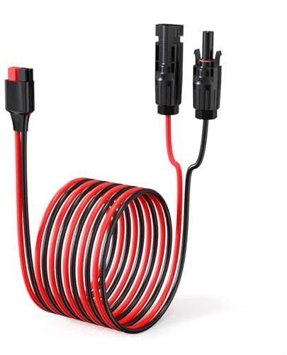 ELFCULB Solar auf Anderson Kabel 10AWG Solarladekabel 45A Anderson Stecker für Powerstation Solarpanel Solargenerator(10.66M)