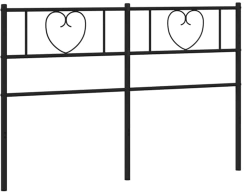vidaXL Ersatz-Kopfteil Metall Schwarz 160 cm