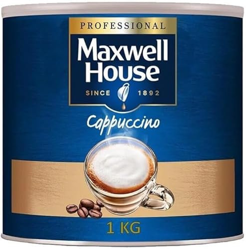 Maxwell House Cappuccino Instant Coffee 1kg Tin (1000 Grams)