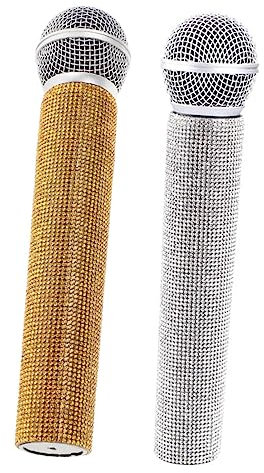 Didiseaon 2pezzi Microfono Simulato Realistico Per Da Per Cosplay e Spettacoli Microfono Design Vivid Facile Da Usare e Trasportare