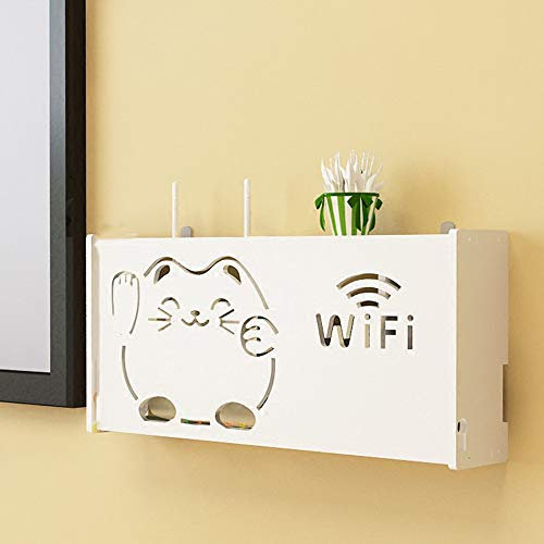 WLAN-Router-Regal, WLAN-Router-Aufbewahrungsboxen, Netzkabel-Steckdosen-Aufbewahrungsbox, Anschlussdose, Steckdosen-Rack-Box, Aufbewahrungsbox für die Wärmeableitung im Heimbüro