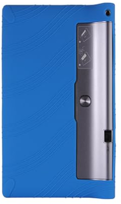 INSOLKIDON Compatibile con Lenovo Yoga Tab 3 Pro 10.1 YT3-X90F X90L Tab3 Plus YT-X703F X703L Tablet Custodia protettiva in Silicone Cover con Guscio morbido e antiscivolo (Blu scuro)