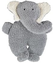 Efie Bio-Kuscheltier Kleiner Elefant – ca. 17 cm – GOTS-Zertifiziert – aus Bio-Frottee (KBA), Füllung aus Schurwolle (kbT) – handgefertigt in Deutschland