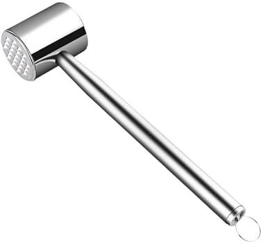 Convenient Meat Tenderizer Spiked Hammer Metal Mallet Double Sided Heavy Duty Round Meat Hammer Stainless Steel Kitchen Tool For Steak,Chicken,Poultry, Beef,Tool Used For Kitchen BBQ