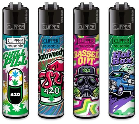 Clipper Feuerzeuge 4er Set (420 Mix #6)