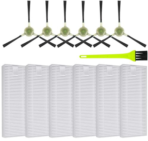 AVAENZO Zubehör Filter für Lefant M210p, Lefant M210 Pro, 6 HEPA-Filter 6 Seitenbürsten Roboter Staubsauger Ersatzteile