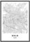 JUNOMI® Berlin Poster DIN A4 mit Rahmen Schwarz, DIN A4 Wohnzimmer Deko, Modernes Wandbild, Berlin Bild, Wandbild mit Rahmen, Stadtplan Poster Berlin, perfekte Geschenkidee für Berliner