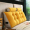 ZF YLYH Keilkissen Lang Rückenkissen für Bett: Bequemes Lesekissen Abnehmbar Sofa Lendenkissen Dreieckiges Hohen Rückenlehne Kissen mit Nackenstützkissen (Yellow, 150 * 50 * 20cm)
