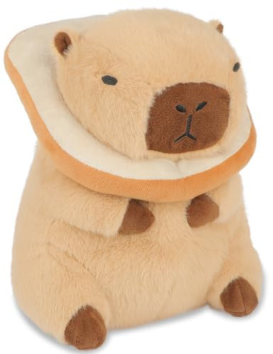 Capybara Plüschtier, Niedliche Capybara Kuscheltier Capybara Kuscheltiere Plüschtier mit Schildkrötenrucksack Capybara Plushie Puppen Niedlichen Capybara Plushies für Home Deko Kinder (Toast)