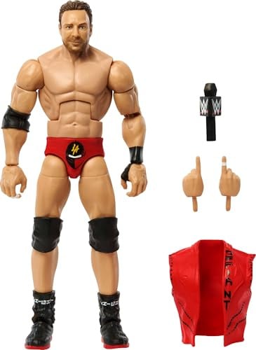 Mattel WWE Elite Collection Top Picks Actionfigur & Zubehör-Set, LA Knight 15,2 cm Sammlerstück mit austauschbaren Händen, Ringausrüstung und 25 Gelenkpunkten