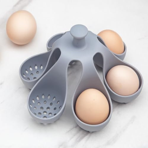Hervidor De Huevos De Silicona | Hueveras De Silicona | Soporte Para Huevos Cocidos | Taza De Huevo Hervido De Silicona | Escalfador Huevos | Gadgets De Cocina | Para 4/6 Huevos