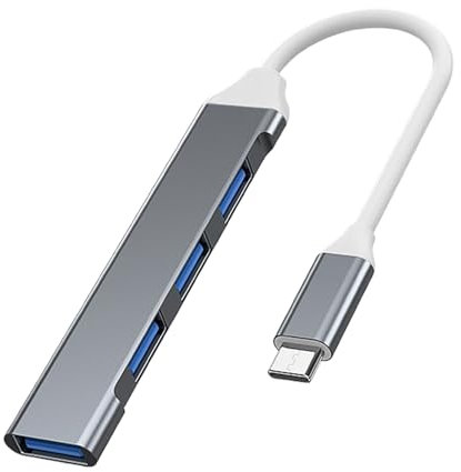 Hub del adaptador USB - Splitter de extensión de 4 puertos, conectividad compacta | Extensor USB multiuso portátil para PC, portátil, teclado, impresora, consola, disco duro externo, qua