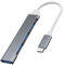 Hub del adaptador USB - Splitter de extensión de 4 puertos, conectividad compacta | Extensor USB multiuso portátil para PC, portátil, teclado, impresora, consola, disco duro externo, qua