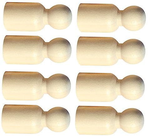 UTHCLO 10 Stück Malt mini -Puppen Peg-Puppen für holziges unvollendet Handwerk Miniatur Zahlen unfertige Holzfiguren holzschmuck selber machen dekorative Holzpflockfiguren