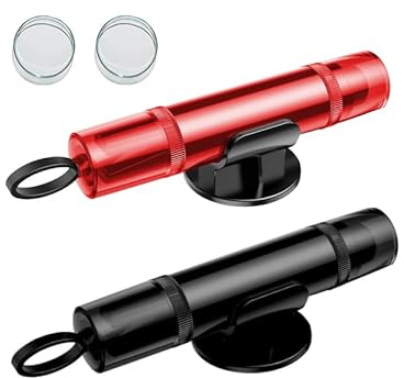 Tefola 2 Pcs Car Emergency Hammer,Car Escape Tool with Seat Belt Cutter Quick Emergency Window Breaker Escape Safety Hammer,Car Windscreen Breaker Emergency Tool (Black+Red)