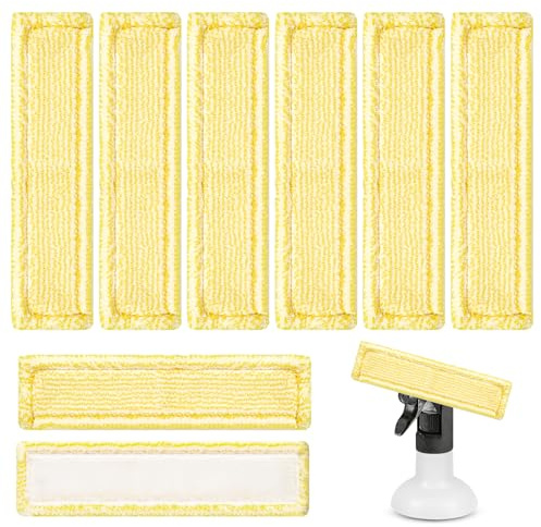 Cofvetia 6 Stück Ersatzpads für Fensterreiniger, Wiederverwendbare Ersatzmikrofaser Wischbezug, Zubehör für Kärcher Fensterreiniger Ersatzteile, Vakuumverpackung Pads für WV2 WV5 WV6 Plus Premium