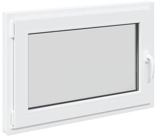 Fenêtre de Cave, Fenêtre de Sous-sol 90x50 cm oscillo-battante DIN gauche blanche