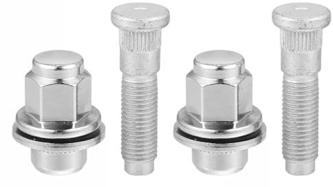 M12 X 1.5 Wheel Stud Bolt Nuts Fit for Jaguar XE/XEL/XF/XFL/XJ/XJL F-Type 4 PCS Steel Wheel Nuts Set Locking Wheels Lug Nut
